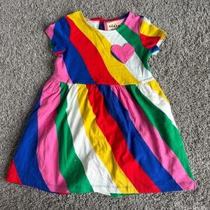 Mini Boden 4-5Y Colorful Striped Girls Dress